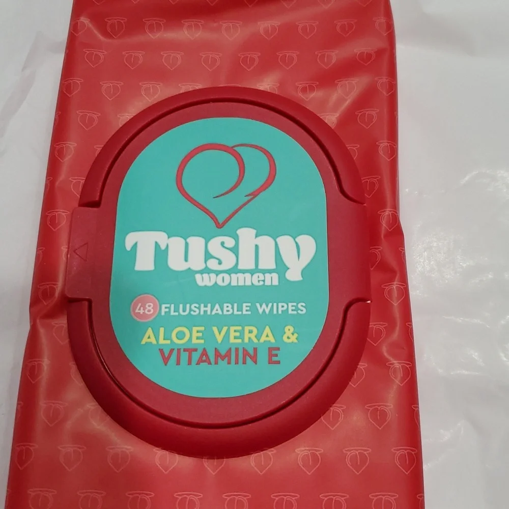 2pack‎ Tushy women 96count aloe vera and vitamin E infused flushable wipes new